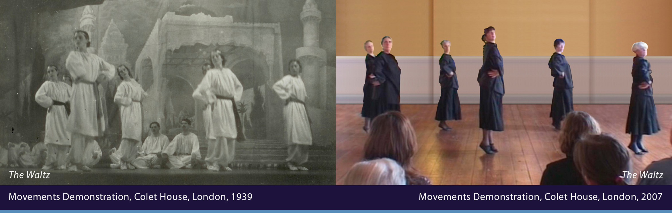 The Waltz being performed at Movements Demonstrations at Colet House in London in 1939 and 2007